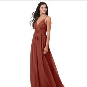 Azazie “Rowena” size 8 color terracotta